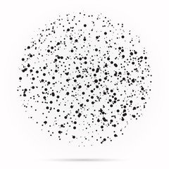 Wall Mural - Halftone abstract black random dots. Vector