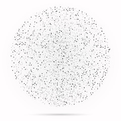 Wall Mural - Halftone abstract black random dots. Vector