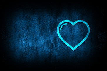 Poster - Heart icon abstract blue background illustration digital texture design concept