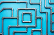 © 365mm/Stocksy - Composition of pipelines on blue background