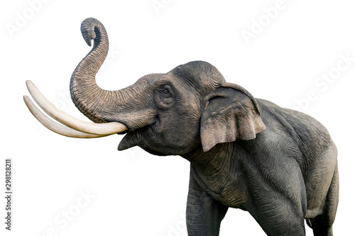 Thailand elephant statue isolated on white background Wallpaper Mural