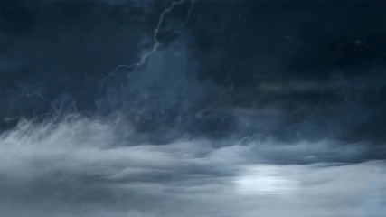 Wall Mural - lightning storm in the night sky loop animation