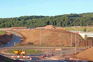 Wall Mural - Road bypass roundabout construction