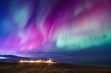 colorful northern lights in Iceland