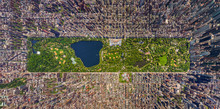 Aerial View Of Central Park At Manhattan