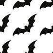 This is seamless pattern texture of bat on white background. Halloween wrapping paper.