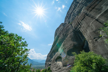 Wall Mural - Geology and huge rocks of Meteora.