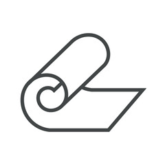 line icon rolled fabric