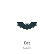 © Digital Bazaar - Bat vector icon on white background. Flat vector bat icon symbol sign from modern autumn collection for mobile concept and web apps design.