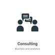 © Digital Bazaar - Consulting vector icon on white background. Flat vector consulting icon symbol sign from modern business and analytics collection for mobile concept and web apps design.