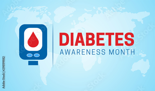 Fotografía Diabetes Awareness Month Background Illustration