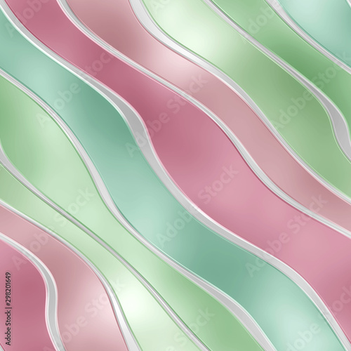 Naklejka - mata magnetyczna na lodówkę Glass seamless texture with geometric pattern for window, pastel color, 3d illustration