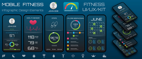 Application on the Smart Phone to Track Steps. App for Fitness