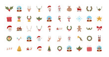 Bundle Of Christmas Set Icons