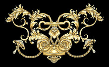 Decorative Elegant Luxury Design.Vintage Elements In Baroque, Rococo Style.Design For Cover, Fabric, Textile, Wrapping Paper .