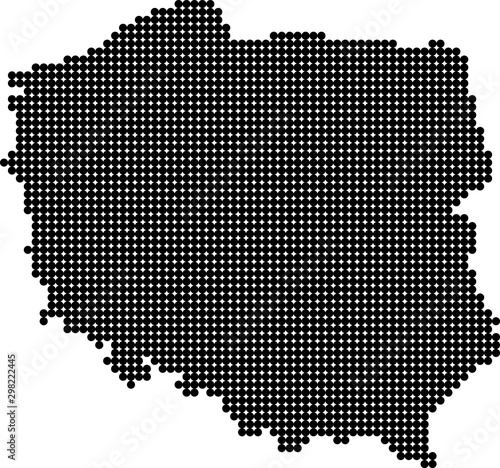 Fototapeta na szkło map of Poland