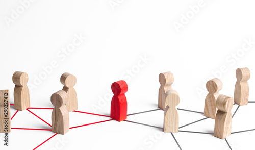 Cuadros en Lienzo People’s communication network is connected through one person