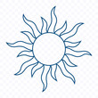 Sun logo isolated design. Tattoo tribal sun vector. sun template frame vector vintage design