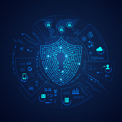 Wall Mural - data protection