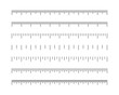 Set of ruler inches and cm scale