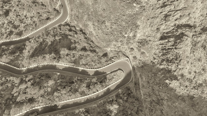 Sticker - Mountains of Tenerife, aerial view of Canary Islands, Spain