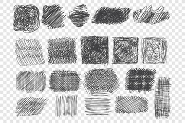 Types of pen hatching set