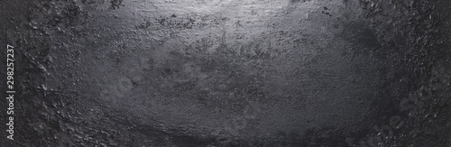 Fotomural dark metal background texture or backdrop, banner size