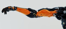 Orange-black Stylish Futuristic Robotic Arm