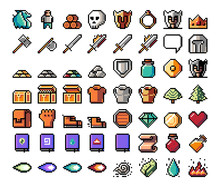 Pixel Art, Game Item, Icon And Objects For The Design. Vector Illustration. Fantasy World. Old Game Console.