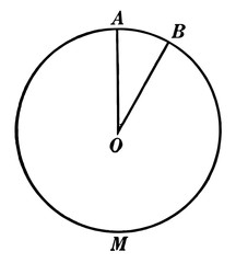 Poster - Central Angle in a Circle vintage illustration.