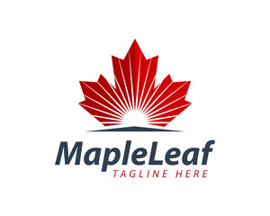 Canadian Maple leaf Logo, Maple Leaf Illustration Vector Design