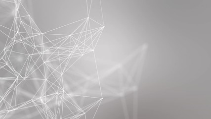 Abstract illustration background motion transformation with flickering light on plexus pattern of future innovation technology digital business dots line network decentralize communication connection