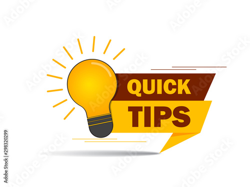 Cuadros en Lienzo Quick tips, helpful suggestions, tooltip, advice idea solution speech bubble