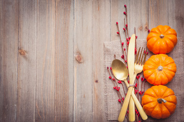 Wall Mural - autumn thanksgiving colorful setting background