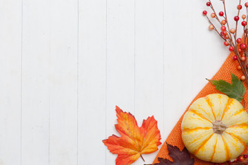 Wall Mural - autumn thanksgiving colorful setting background