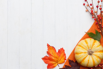 Wall Mural - autumn thanksgiving colorful setting background