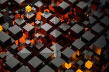 Abstract Structures Of Illuminated Cubes