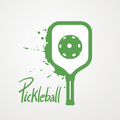 Wall Mural - Pickleball sport symbol