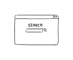 Poster - funny design of searching menu