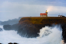 Point Cabrillo Light Station In Heavy Winter Swell