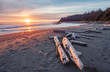 Beautiful sunset along the West Coast Trail of Vancouver Island, British Columbia, Canada.