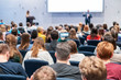 © borisblik - Image of a conference that takes place in a large conference room, workshop for young professionals, training in a large conference room, adult training
