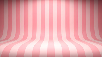 Wall Mural - striped candy pink studio backdrop with empty space for your content