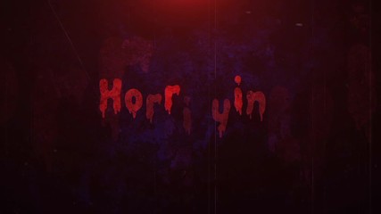 Canvas Print - wishing you a horrifying halloween with blood 4k loop features text animating into view against a re