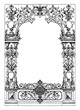 Border Typographical Frame was designed during the Renaissance period between 1550-1560, vintage engraving.
