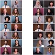 © Djomas - Group of 9 beautiful people in front of a background