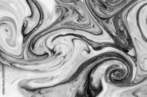 Abstract painting technique Ebru .Turkish style Ebru on the water with acryli...