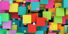 Colored Cubes Colorful Background