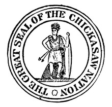 The Seal Of The Chickasaw Nation, Vintage Illustration
