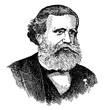 Dom Pedro II of Brazil, vintage illustration